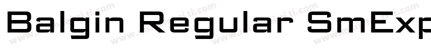 Balgin Regular SmExp字体转换